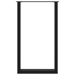 Nogi do stolika kawowego, 2 szt., czarne, 60x(100-101) cm, stal