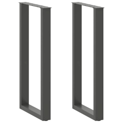 Nogi do stolika kawowego 2 szt. antracyt 50x(100-101) cm stal