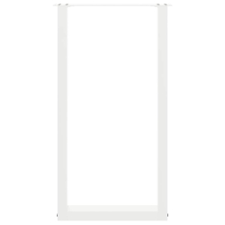 Nogi do stolika kawowego, 2 szt., białe, 40x(90-91) cm, stal