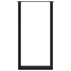 Nogi do stolika kawowego, 2 szt., czarne, 60x(110-111) cm, stal