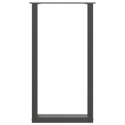 Nogi do stolika kawowego, 2 szt., antracyt, 50x(90-91) cm, stal