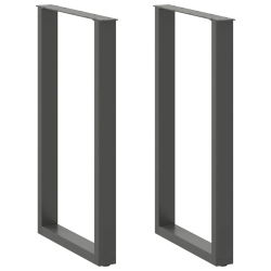 Nogi do stolika kawowego 2 szt. antracyt 60x(100-101) cm stal