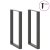 Nogi do stolika kawowego 2 szt. antracyt 60x(100-101) cm stal