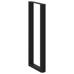 Nogi do stolika kawowego, 2 szt., czarne, 50x(110-111) cm, stal