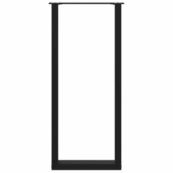Nogi do stolika kawowego, 2 szt., czarne, 50x(110-111) cm, stal