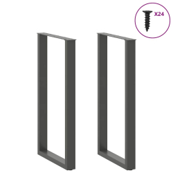 Nogi do stolika kawowego 2 szt. antracyt 60x(110-111) cm stal