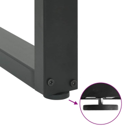 Nogi do stolika kawowego 2 szt. antracyt 60x(110-111) cm stal