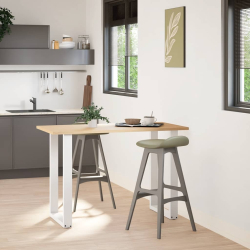 Nogi do stolika kawowego, 2 szt., białe, 60x(90-91) cm, stal