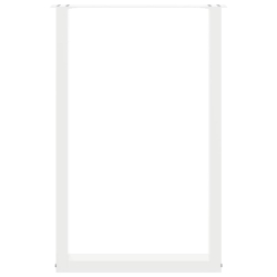 Nogi do stolika kawowego, 2 szt., białe, 60x(90-91) cm, stal