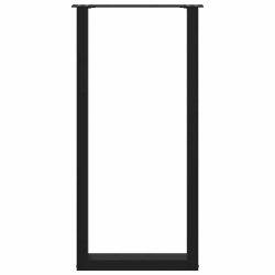Nogi do stolika kawowego, 2 szt., czarne, 40x(100-101) cm, stal