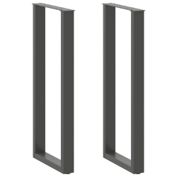 Nogi do stolika kawowego 2 szt. antracyt 40x(110-111) cm stal