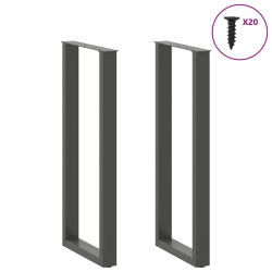 Nogi do stolika kawowego 2 szt. antracyt 40x(110-111) cm stal