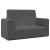 2-os. sofa dla dzieci, antracytowa, miękki plusz