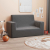 2-os. sofa dla dzieci, antracytowa, miękki plusz