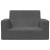 2-os. sofa dla dzieci, antracytowa, miękki plusz