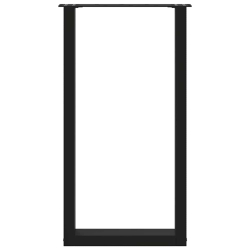 Nogi do stolika kawowego, 2 szt., czarne, 40x(90-91) cm, stal