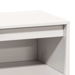Wysoka szafka, biała, 89x34x116,5 cm, lite drewno sosnowe