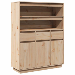 Wysoka szafka, 89x34x116,5 cm, lite drewno sosnowe