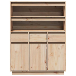 Wysoka szafka, 89x34x116,5 cm, lite drewno sosnowe