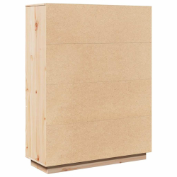 Wysoka szafka, 89x34x116,5 cm, lite drewno sosnowe