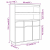 Wysoka szafka, 89x34x116,5 cm, lite drewno sosnowe