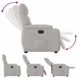 Elektryczny fotel rozkładany Cloud Grey Fabric