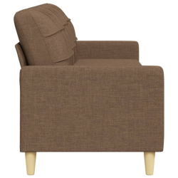 Sofa 3-osobowa, brązowa, 210 cm, tapicerowana tkaniną