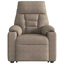 Podnoszony fotel rozkładany, taupe, mikrofibra