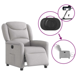 Elektryczny fotel rozkładany Cloud Grey Fabric