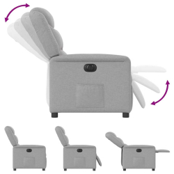 Elektryczny fotel rozkładany Cloud Grey Fabric