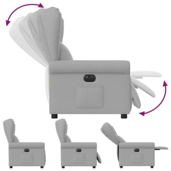 Elektryczny fotel rozkładany Cloud Grey Fabric
