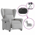 Elektryczny fotel rozkładany Cloud Grey Fabric