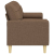 3-osobowa sofa z poduszkami, brązowa, 210 cm, obita tkaniną