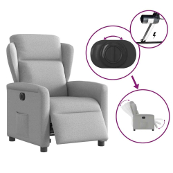 Elektryczny fotel rozkładany Cloud Grey Fabric