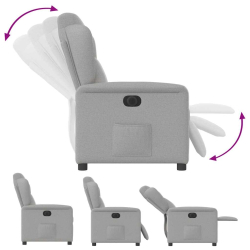 Elektryczny fotel rozkładany Cloud Grey Fabric