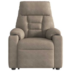 Podnoszony fotel rozkładany, taupe, mikrofibra