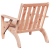 Krzesło ogrodowe Adirondack 75x77x77 cm lite drewno Douglas