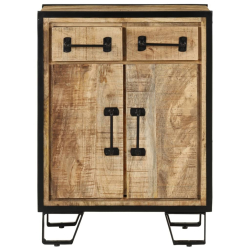 Szafka z 2 szufladami, 53x31x72 cm, lite drewno mango i żelazo