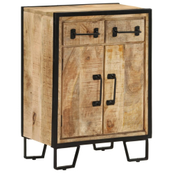 Szafka z 2 szufladami, 53x31x72 cm, lite drewno mango i żelazo