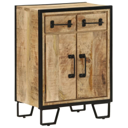 Szafka z 2 szufladami, 53x31x72 cm, lite drewno mango i żelazo