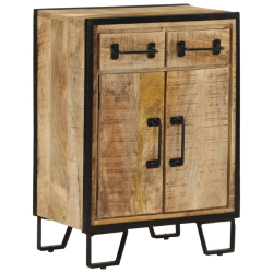 Szafka z 2 szufladami, 53x31x72 cm, lite drewno mango i żelazo