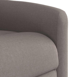 Rozkładany fotel masujący, elektryczny, kolor taupe, tkanina
