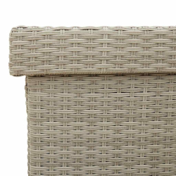 Skrzynia ogrodowa z kółkami, szara, 110x55x73 cm, polirattan