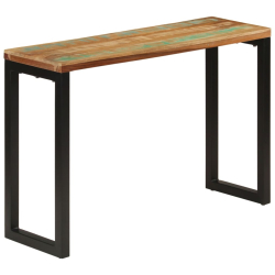 Stolik konsolowy, 110x35x75 cm, lite drewno z odzysku
