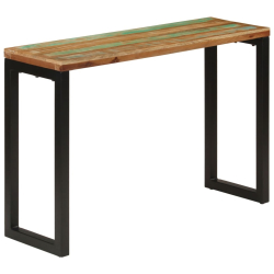 Stolik konsolowy, 110x35x75 cm, lite drewno z odzysku
