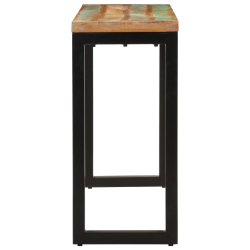 Stolik konsolowy, 110x35x75 cm, lite drewno z odzysku