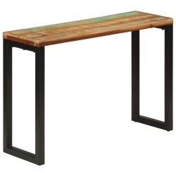 Stolik konsolowy, 110x35x75 cm, lite drewno z odzysku