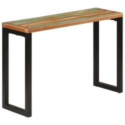Stolik konsolowy, 110x35x75 cm, lite drewno z odzysku