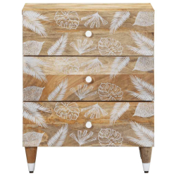 Szafka nocna, 50x33x60 cm, lite drewno mango