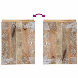 Szafka wisząca do łazienki 38x33,5x48 cm Drewno lite Mango